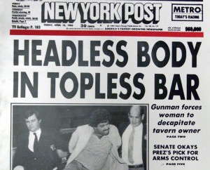 Tabloid headline