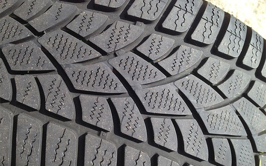 Tire tread illustrating traction