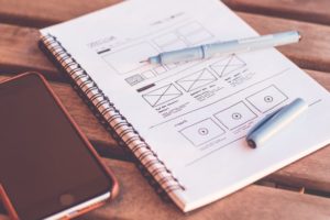 sketch of web site wireframe