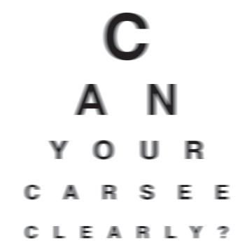 Eye chart poster ad