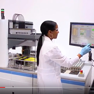 Still from scientific equipment product demo video