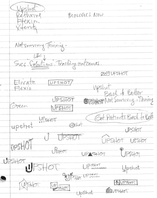 Page of notes from identity concepting