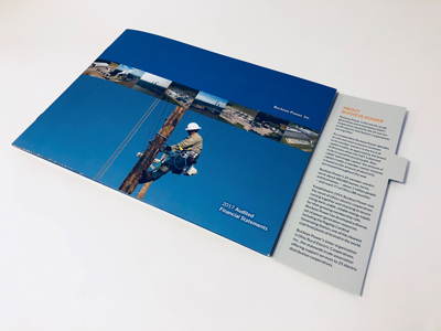 oec-report-flap Annual report with flap open
